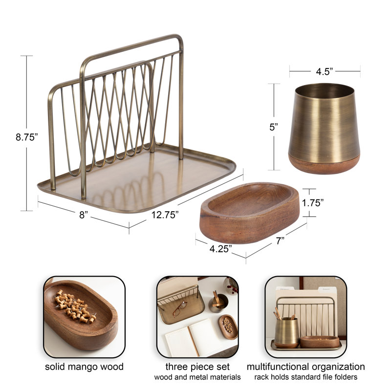 Montae Metal Stackable Desk Organizer