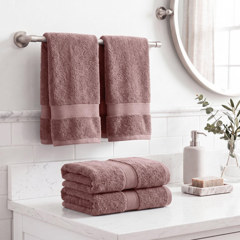 Coton luxueux et hautement absorbant Renata, Mauve estompé