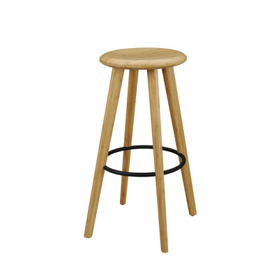Spitzer Solid Wood Adjustable Height Counter Stool with Solid Wood Frame