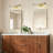 Bio 1-Light Vintage Industrial Brass Finish LED Adjustable Pipe Wall Sconce