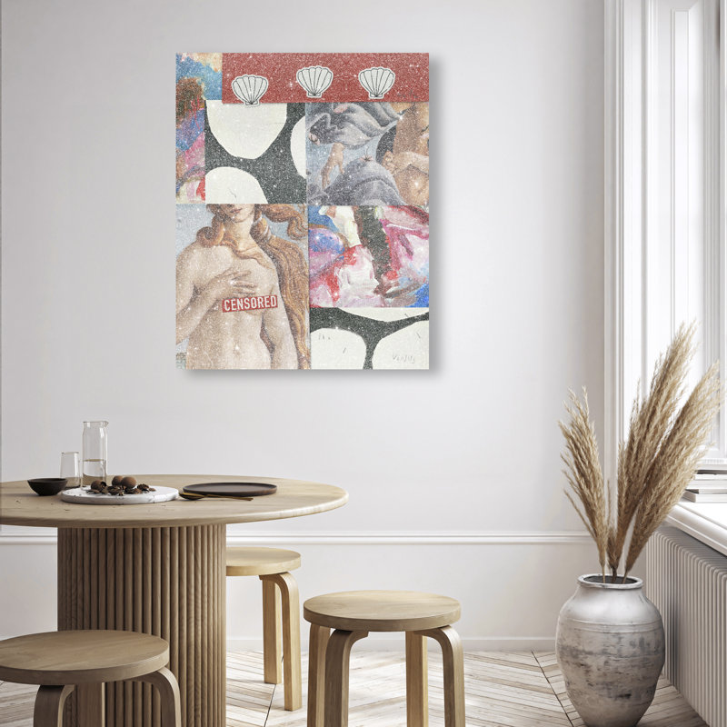 Impression abstraite moderne sur toile Vénus avec reflets de poussière de diamant par Oliver Gal, 36"H x 30"W