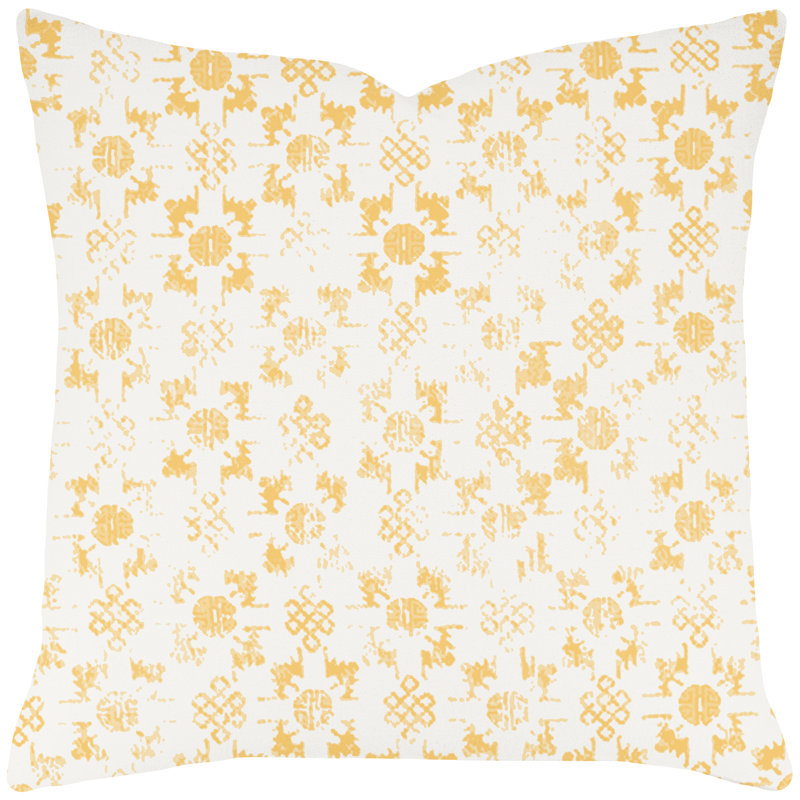 Housse de coussin en coton & insert, 16 po x 16 po