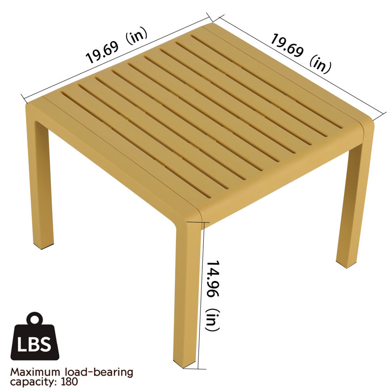 1 Chair And Coffee Table 2 - Piece , Polypropylene Material, Construction, 10 Minute Setup For Indoor Living Room Patio Conversation All Weather , Frame, Assembly, Great