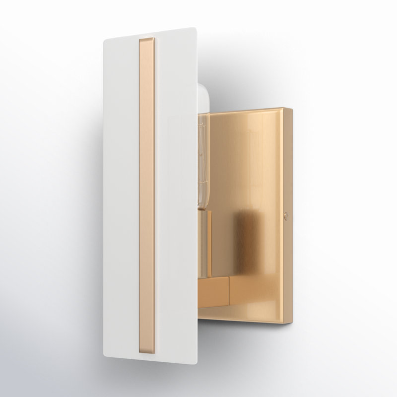 Ambir Dimmable Bath Sconce, Satin Brass