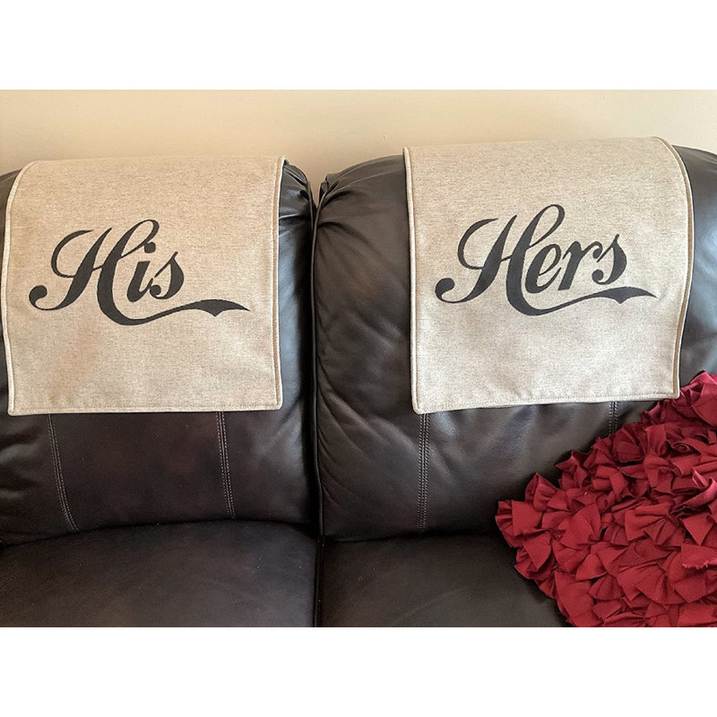 Ensemble de housse pour repose-tête à coussins carrés / rectangulaires 2 pièces His & Hers