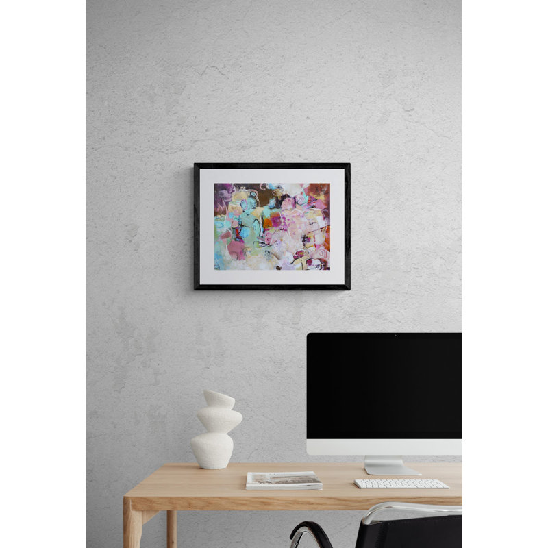 «Steppin 'Out» par Elizabeth Chapman - Peinture, H 17,25 po x l 21,25 po, Papier avec cadre noir