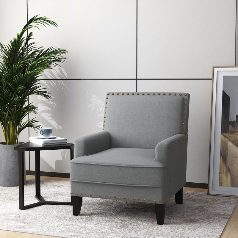 Upholstered Cotton Armchair