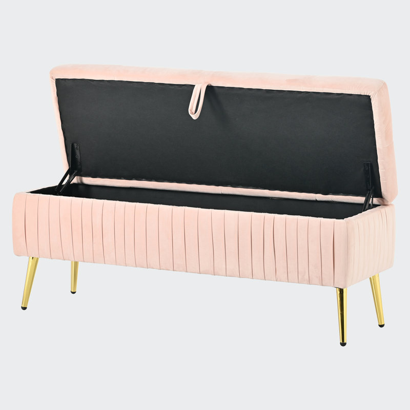 Banc de rangement Miliyah, Rose