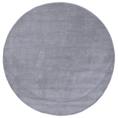 Tapis gris en laine tissé à plat fabriqué à la main Southbury