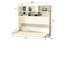 Lit avec tablette double couche - métal et contreplaqué pour espace de rangement simple, moderne et efficace