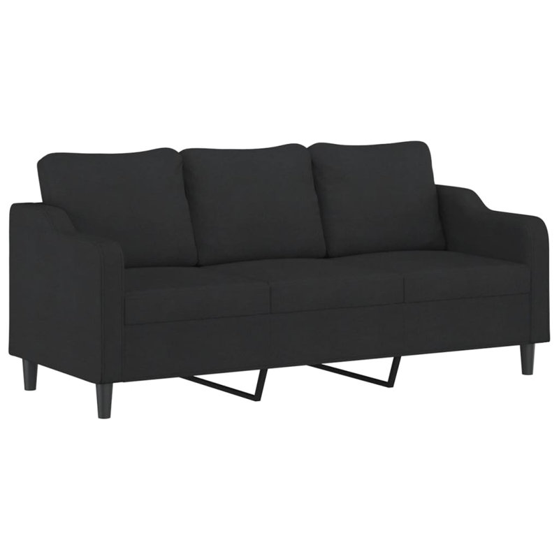 Maysuun Upholstered 78'' Sofa, Black Polyester