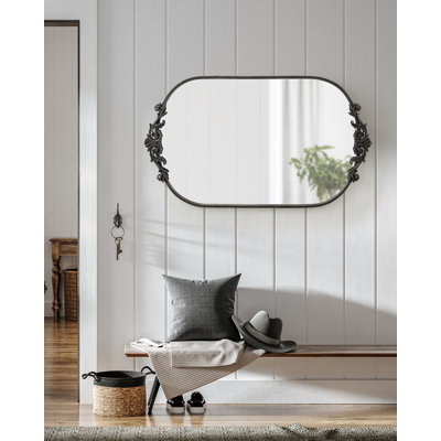 Miroir mural en métal