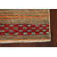 Tapis rouge / orange en laine noué à la main de conception unique 2 pi 11 po x 5 pi 3 po New Age