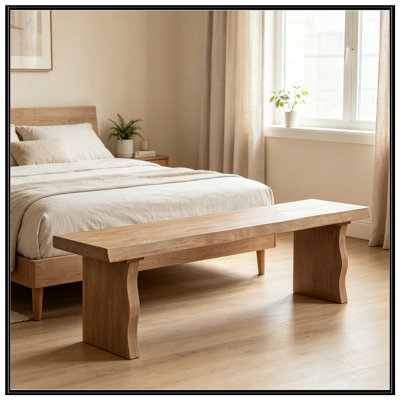 Banc en bois avec pieds robustes