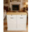 Armoire de cuisine à 2 tiroirs avec poubelle cachée et support de rangement