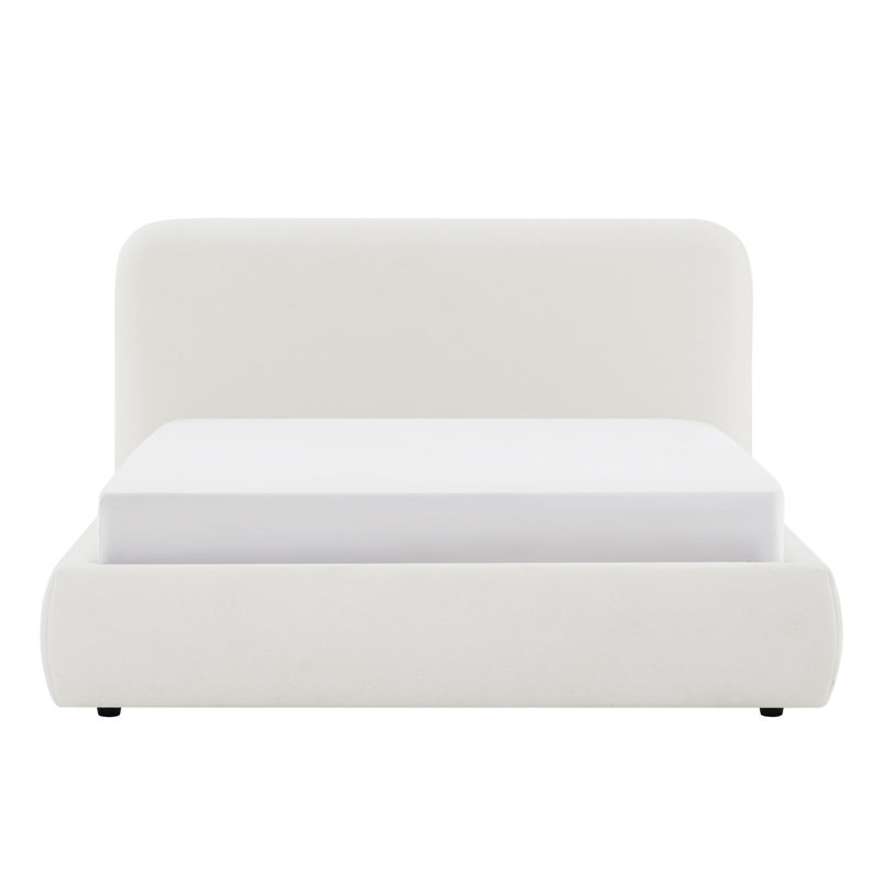 Bella Upholstered Platform Bed, Queen, Elite Ivory