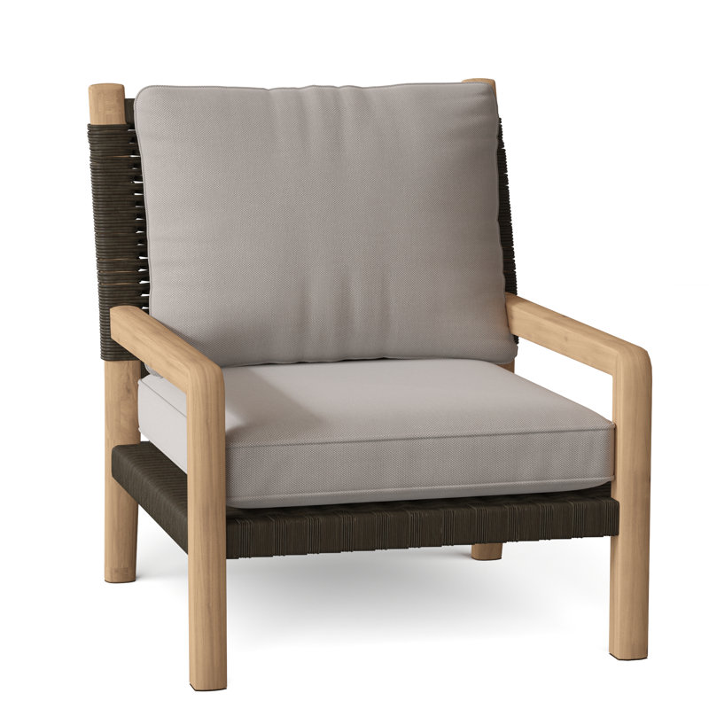 Hudson Outdoor Lounge Chair, Hudson Charcoal Lace, Sailcloth Seagull