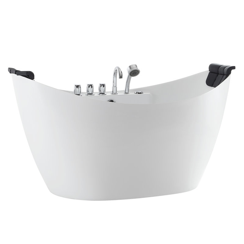 67'' x 29.5'' Freestanding Whirlpool Plastic / Acrylic Bathtub with Faucet