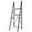 Modern Bookshelf with Metal Frame, White & Black, 19.7 x 59.1 x 17.3 inches | 100% Melamine Coated Particle Board, Thickness: 0.7 inches | Numerous Shelves, Wall-Mountable, Stylish Storage Solution for Home or Office-1351062010
