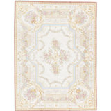 Hand-Knotted High-Quality Ivory and Beige Area Rug
