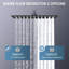 Pommeau de douche à effet pluie noir 16 po haute pression carré en acier inoxydable
