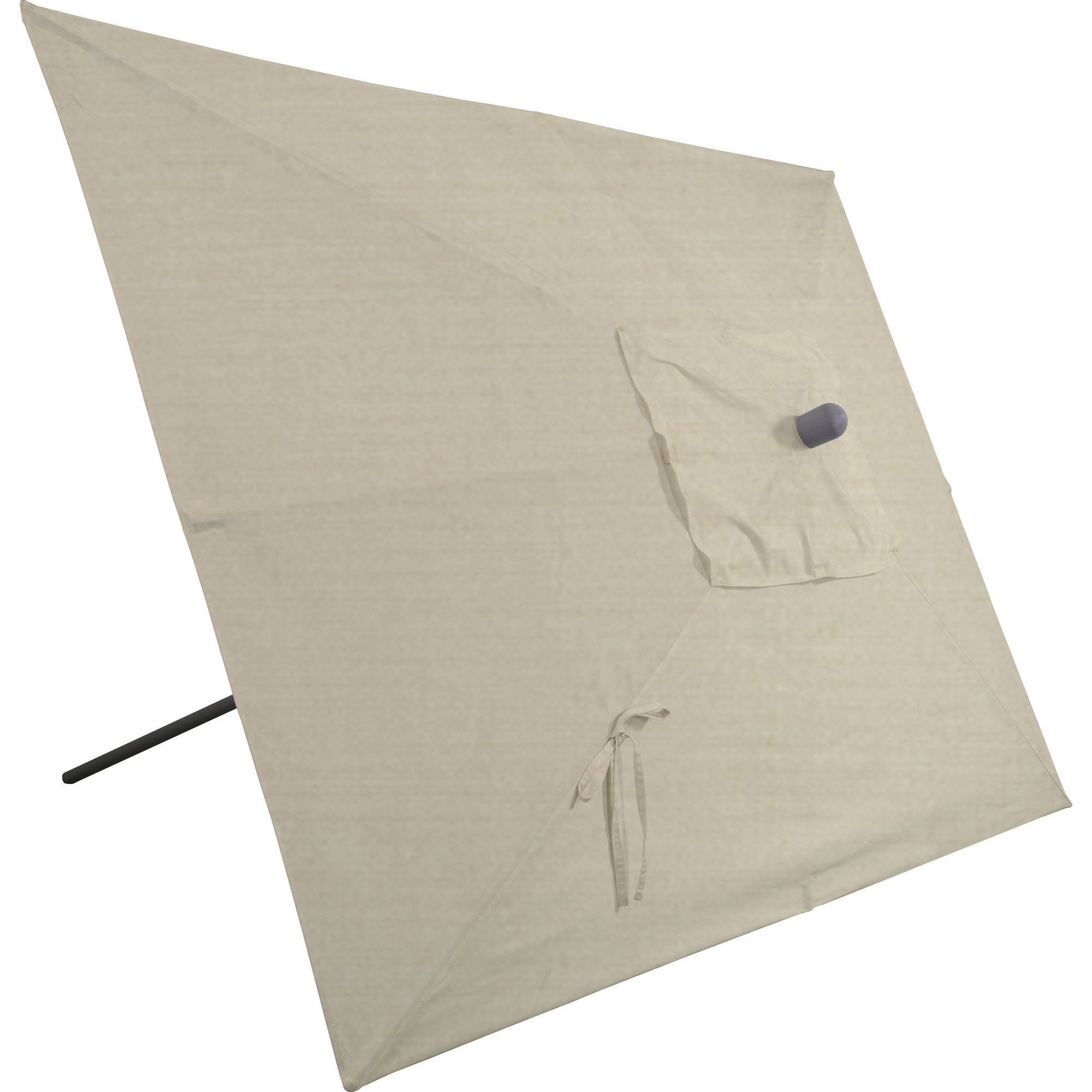 Olivier 116.7'' Outdoor Umbrella, Antique Beige Sunbrella® Canvas, Black Sapphire