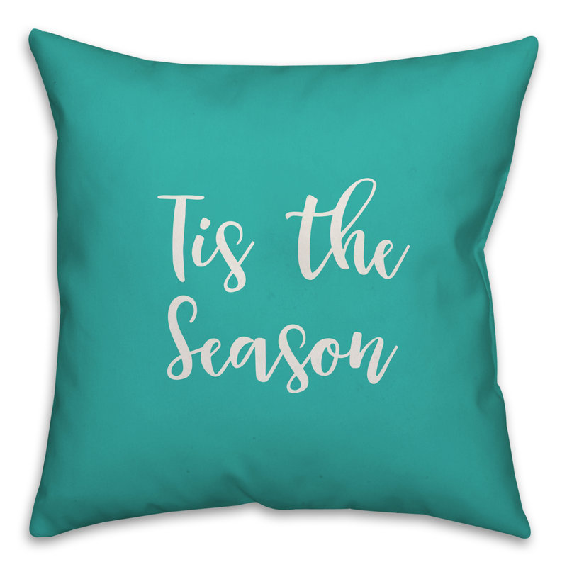 Coussin Tis the Season, Bleu sarcelle, Housse de coussin