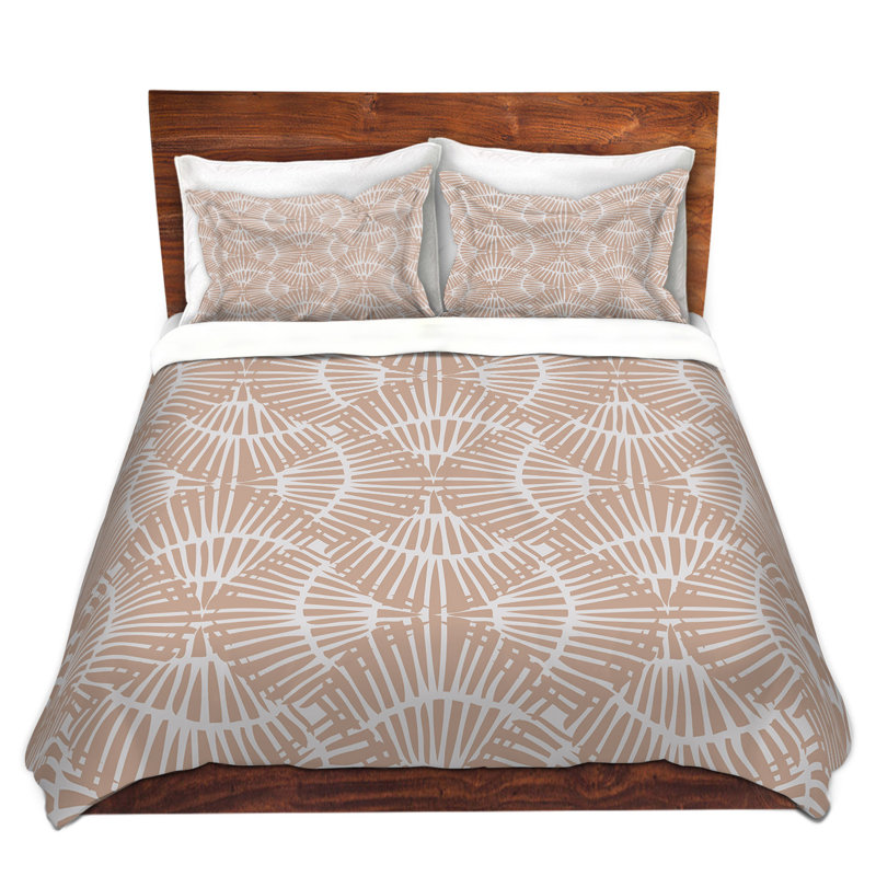 Ensemble de housse de couette basket tissage, 1 housse simple + 1 taie standard, Taupe / Gris