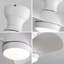 Ventilateur de plafond intérieur 23 pouces avec 3 pales ABS, moteur à courant continu réversible, télécommande, blanc, avec lumière DEL de 18 W