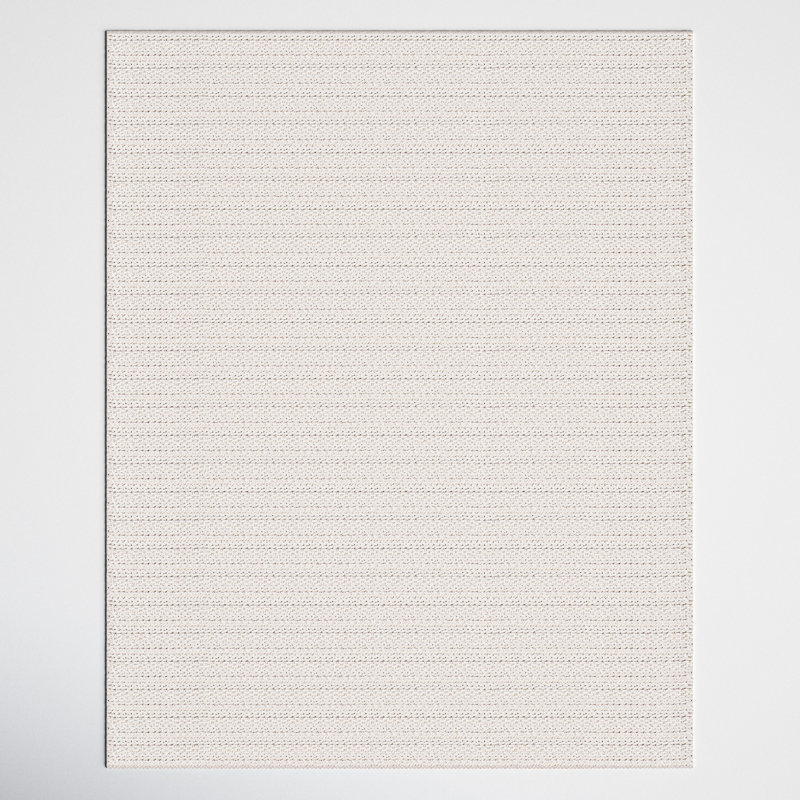 Kells Striped Handmade Ivory Area Rug, Rectangle 7'9" x 9'9"