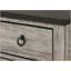 1Pc Contemporary Rustic Grey Two-Tone Finish Two Drawers Nightstand Metal Pull Knobs Wooden Bedroom Furniture
