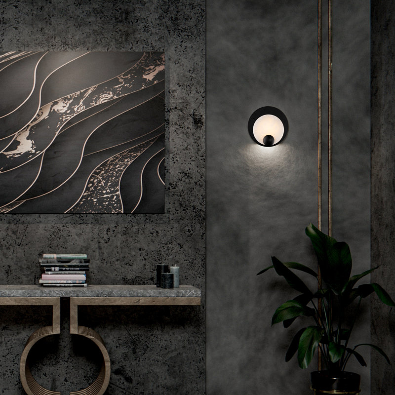 Rowlings LED Flush Mounted Sconce, Black