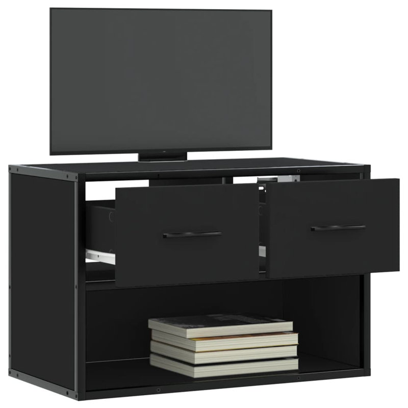 Burtt Unfinished TV Stand for TVs up to 24", Black