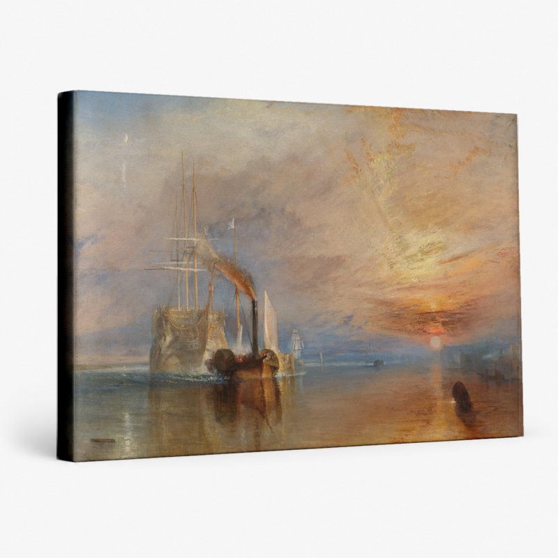 The Fighting Temeraire (1839) - Art mural sur toile paysage, H 20 po x l 24 po