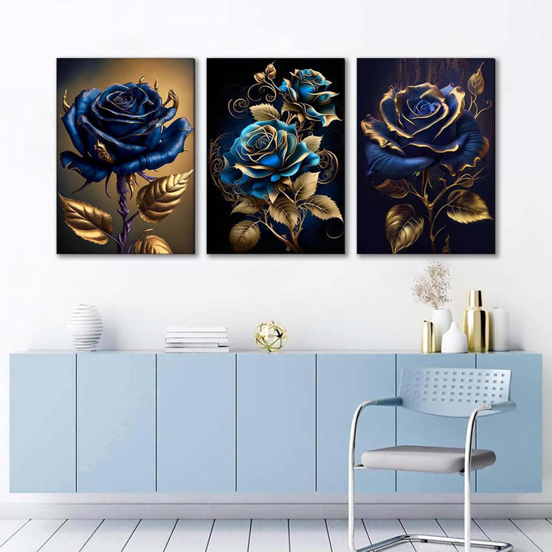 3 Piece Wrapped Canvas Print, 40 cm H x 30 cm W