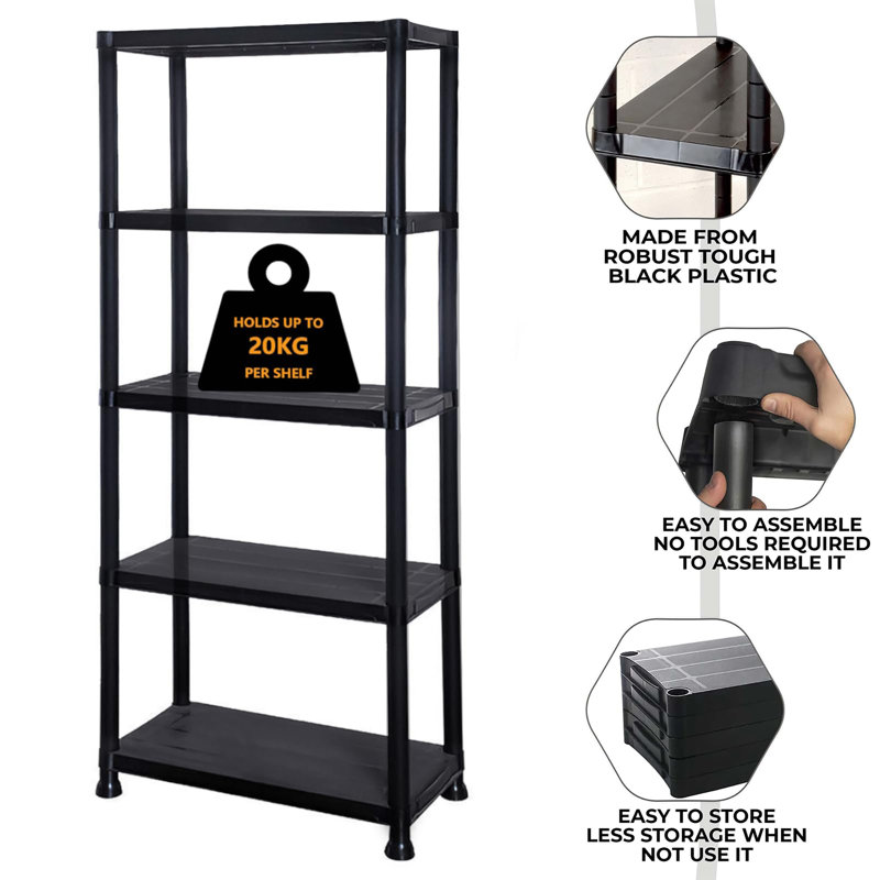 60cm W Plastic Shelving Unit
