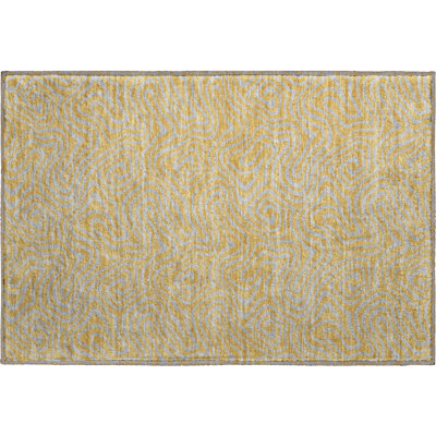 Premium Machine Washable Birchview AMF1031 Swirls Rug