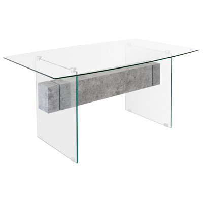 Rectangular Glass Top Dining Table