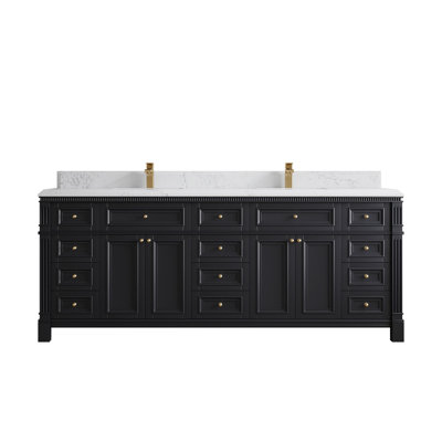 Boîte de rangement de 84 po Jenniferlynn X P 22 po Meuble-lavabo double D