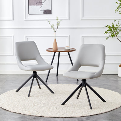 Ensemble de 2 chaises pivotantes confortables