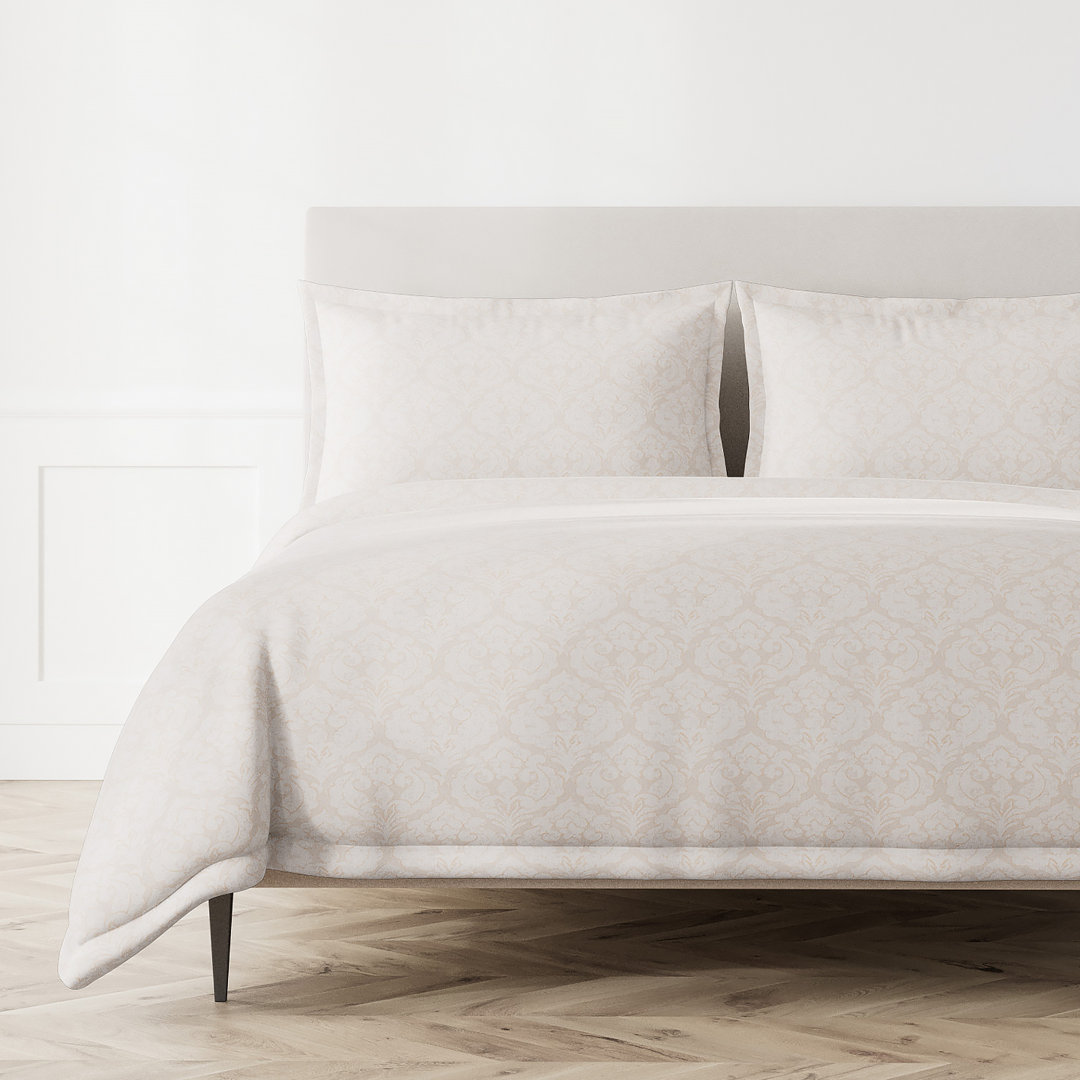 Provence Natural/White Standard Cotton 3 Piece Duvet Cover Set Ann Gish 