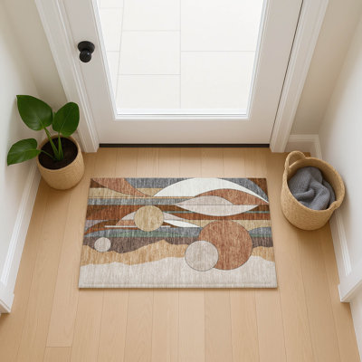 Machine Washable Indoor/Outdoor Brenden ACN2252 Modern Rug