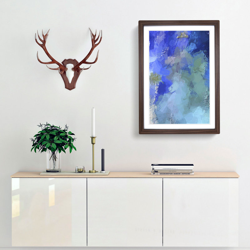 Your Way in Abstract - Picture Frame Graphic Art Print, 36cm H x 27cm W x 2cm D, Walnut Framed