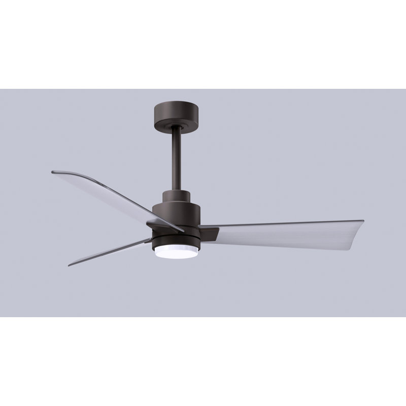 Ventilateur de plafond Alessandra, Bronze texturé, 42", Nickel brossé