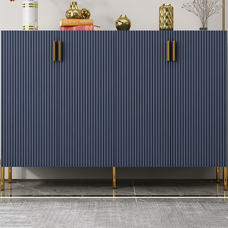 Rangement pour chaussures en bois manufacturé, Bleu