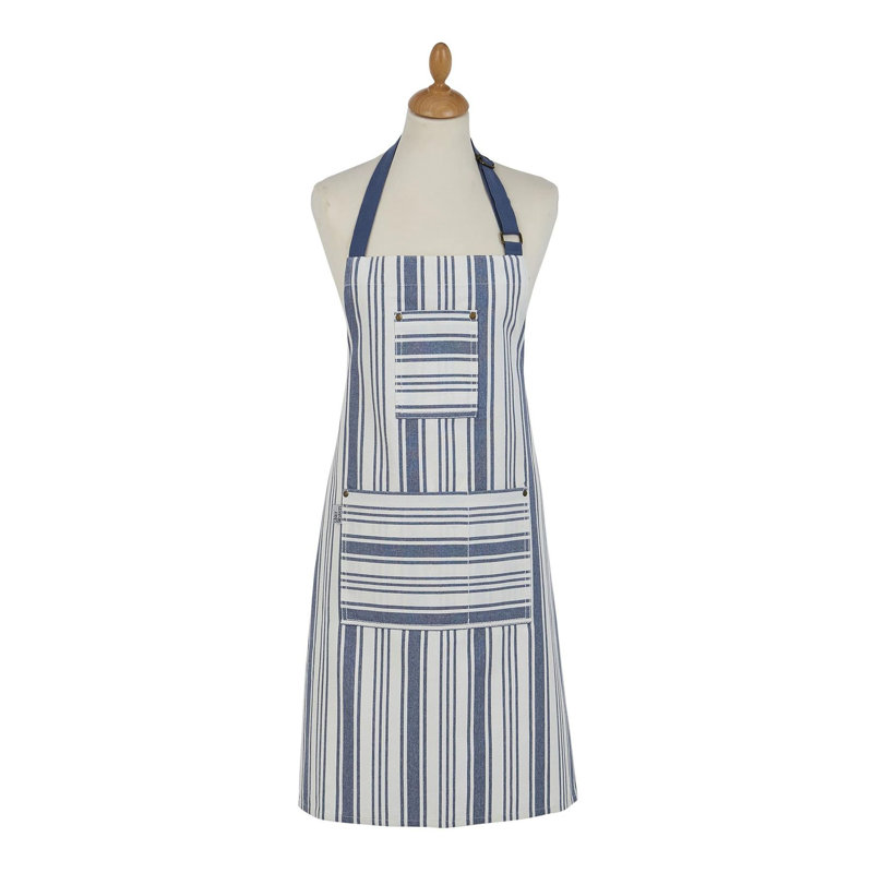 Denim Stripe Striped Cotton Bib Apron