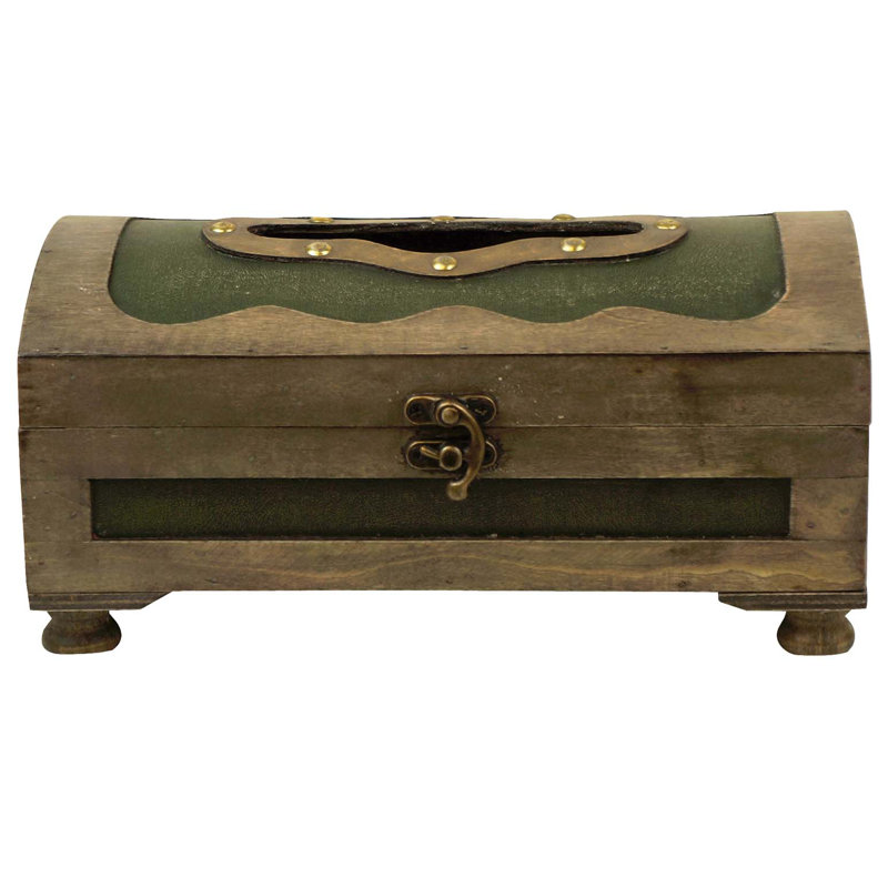 Couvercle de boîte à mouchoirs en cuir courbé Hambrick Kleenex