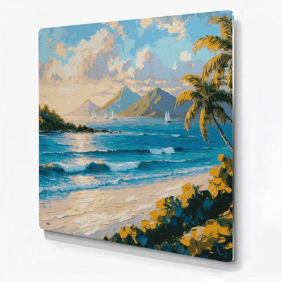 Cities US Virgin Islands Gray Metal Wall Art