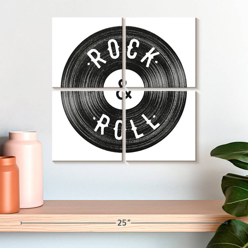 Rock N' Roll, 18" H x 18" W