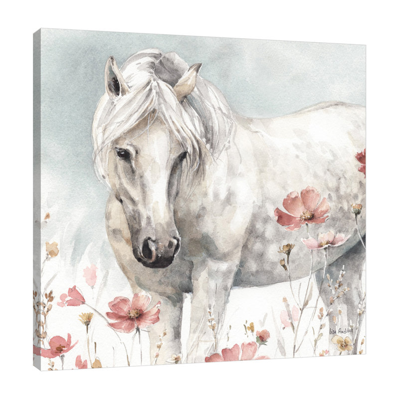 Chevaux sauvages V - reproduction d'art sur toile tendue, H 36 po x l 36 po x P 1,5 po